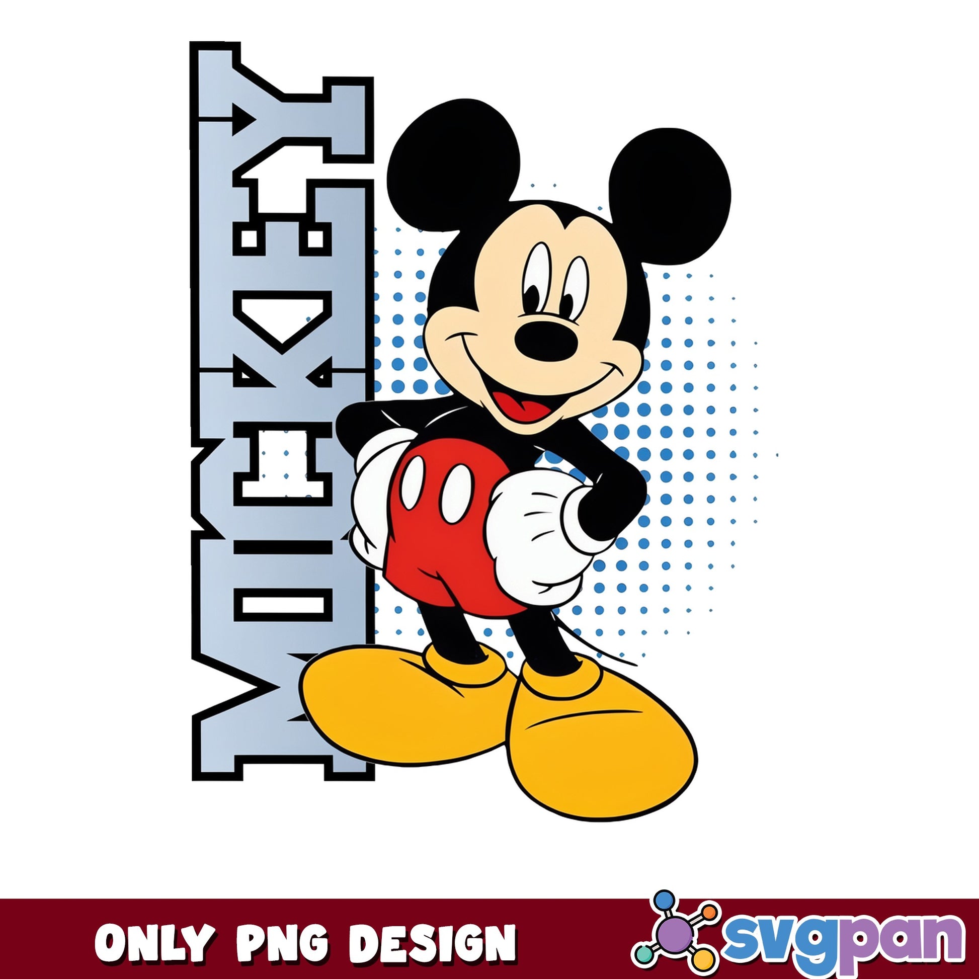 Mickey Mouse Classic Pose PNG, Disney Character PNG, Mickey PNG