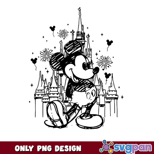 Mickey Mouse Disney Castle PNG, Magic Kingdom PNG, Disney Trip PNG