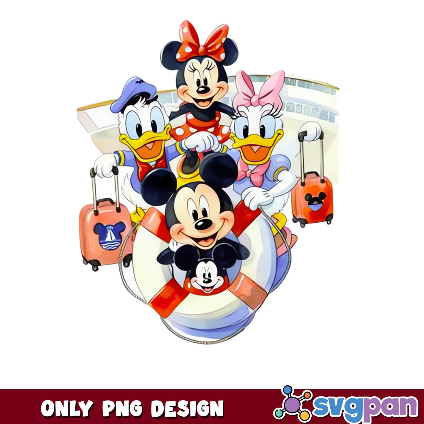 Mickey Mouse Disney Cruise PNG, Disney Friends PNG, Disney PNG