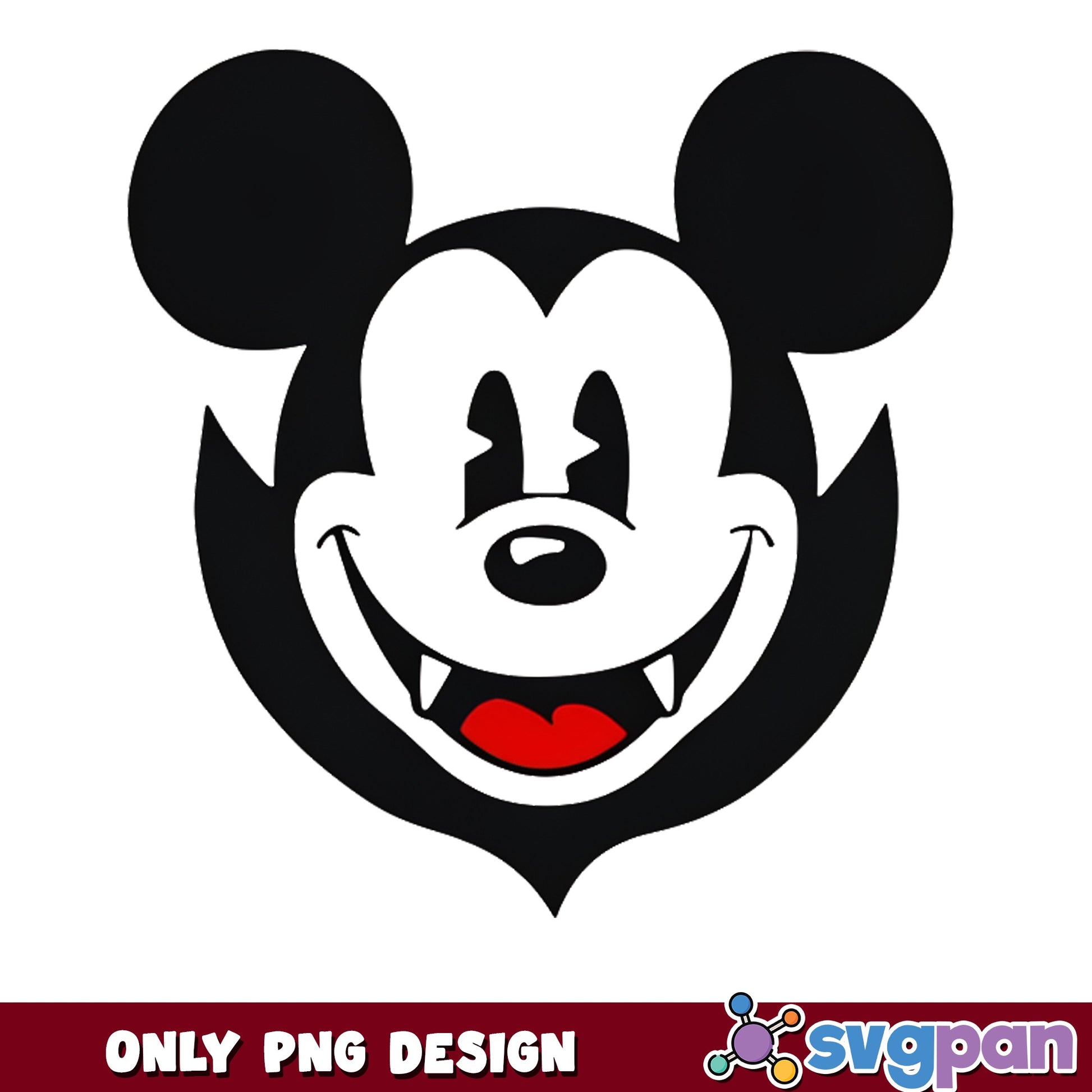Mickey Mouse Dracula PNG, Halloween Disney Vampire PNG, Spooky Mouse PNG