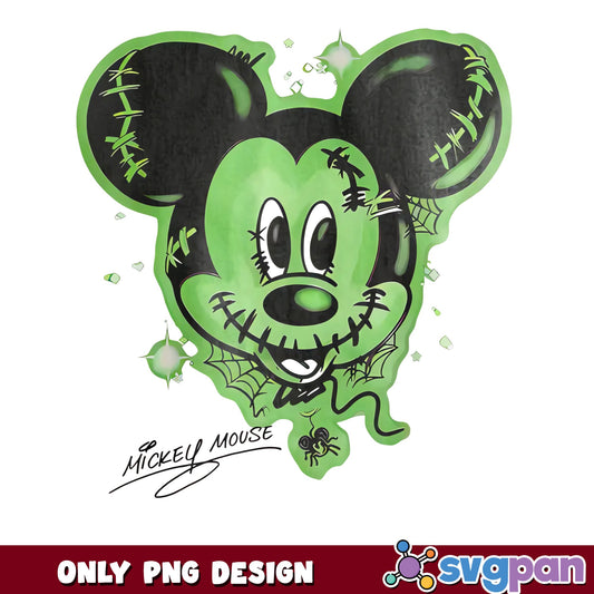 Mickey Mouse Frankenstein Halloween PNG, Disney Zombie Spooky, Horror
