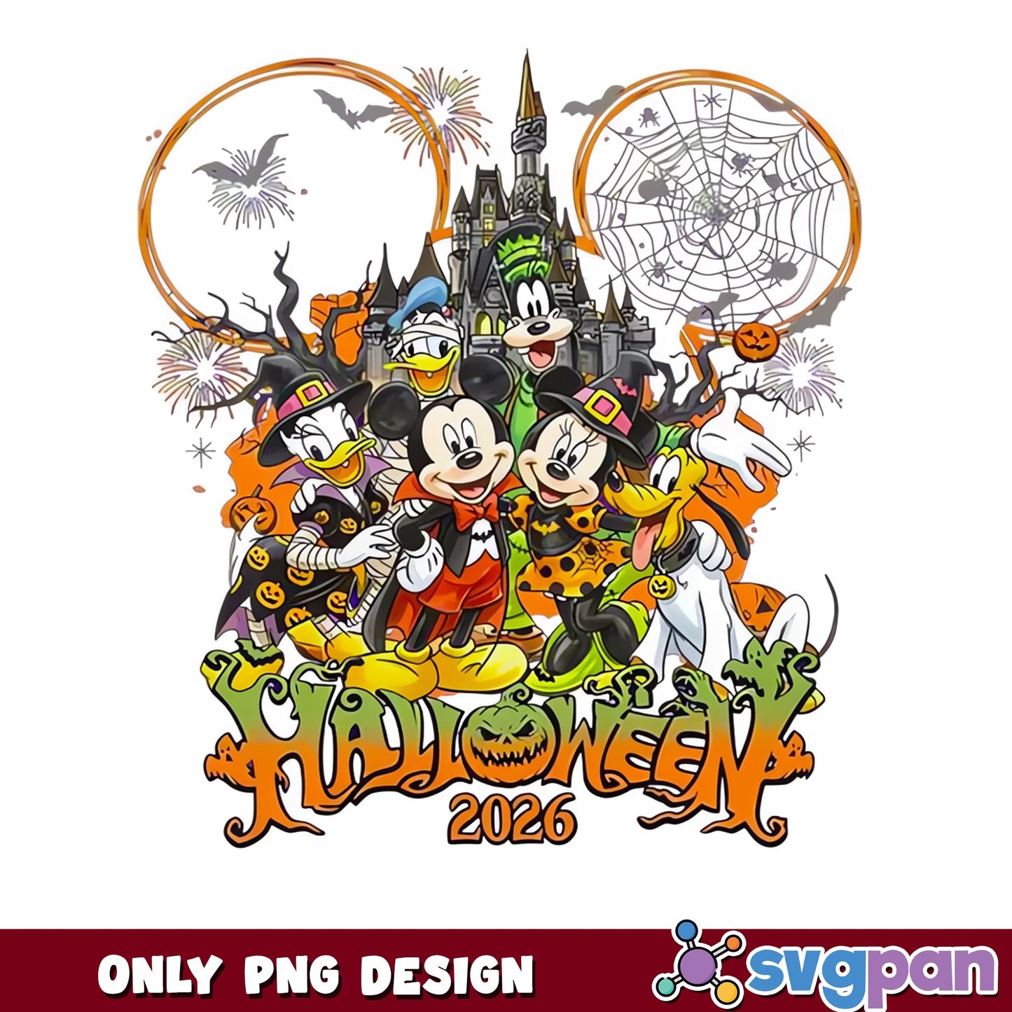 Mickey Mouse Halloween 2026 PNG, Disney Friends Spooky PNG, Trick Or Treat PNG