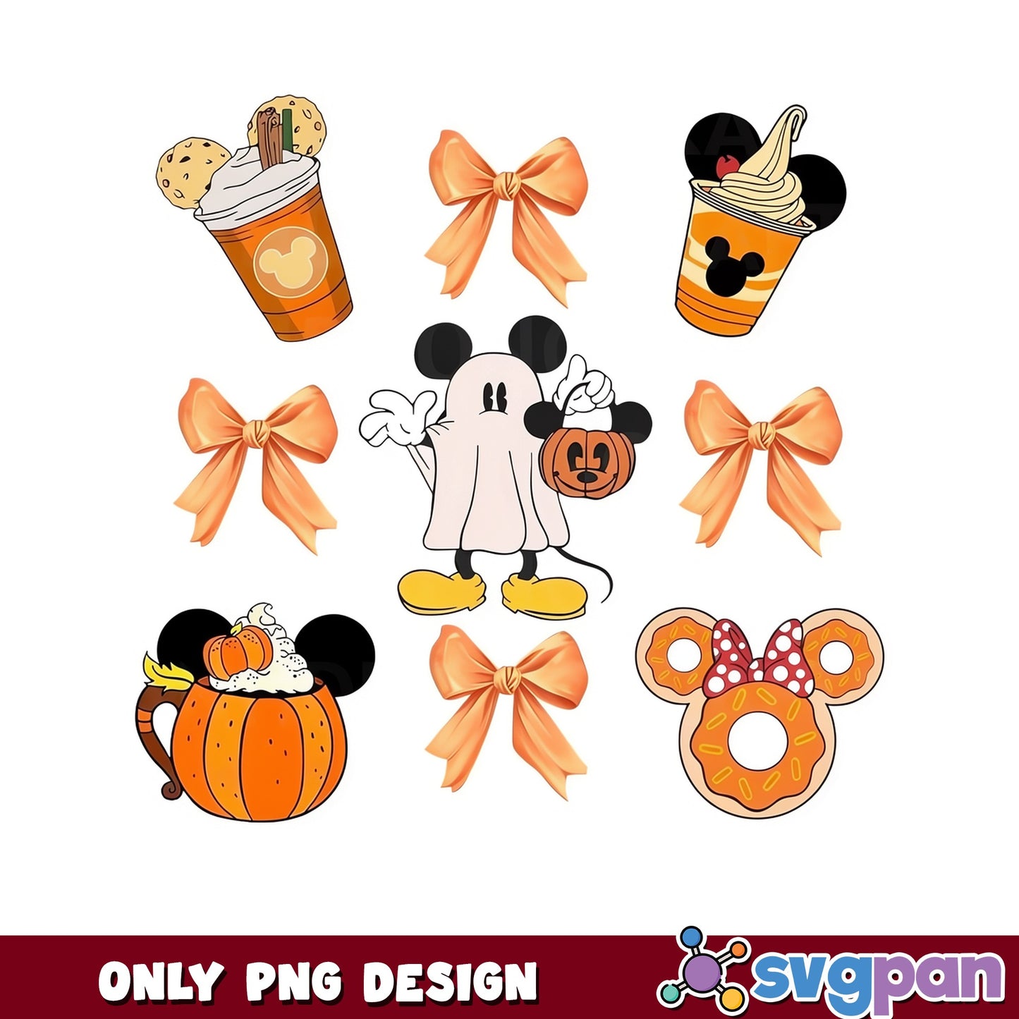 Mickey Mouse Halloween Ghost PNG, Disney Fall PNG, Halloween PNG