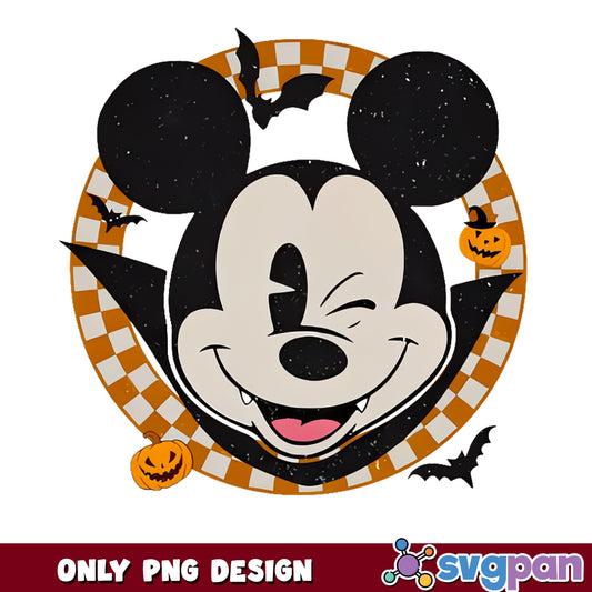 Mickey Mouse Halloween PNG, Disney Halloween PNG, Vampire Mickey PNG