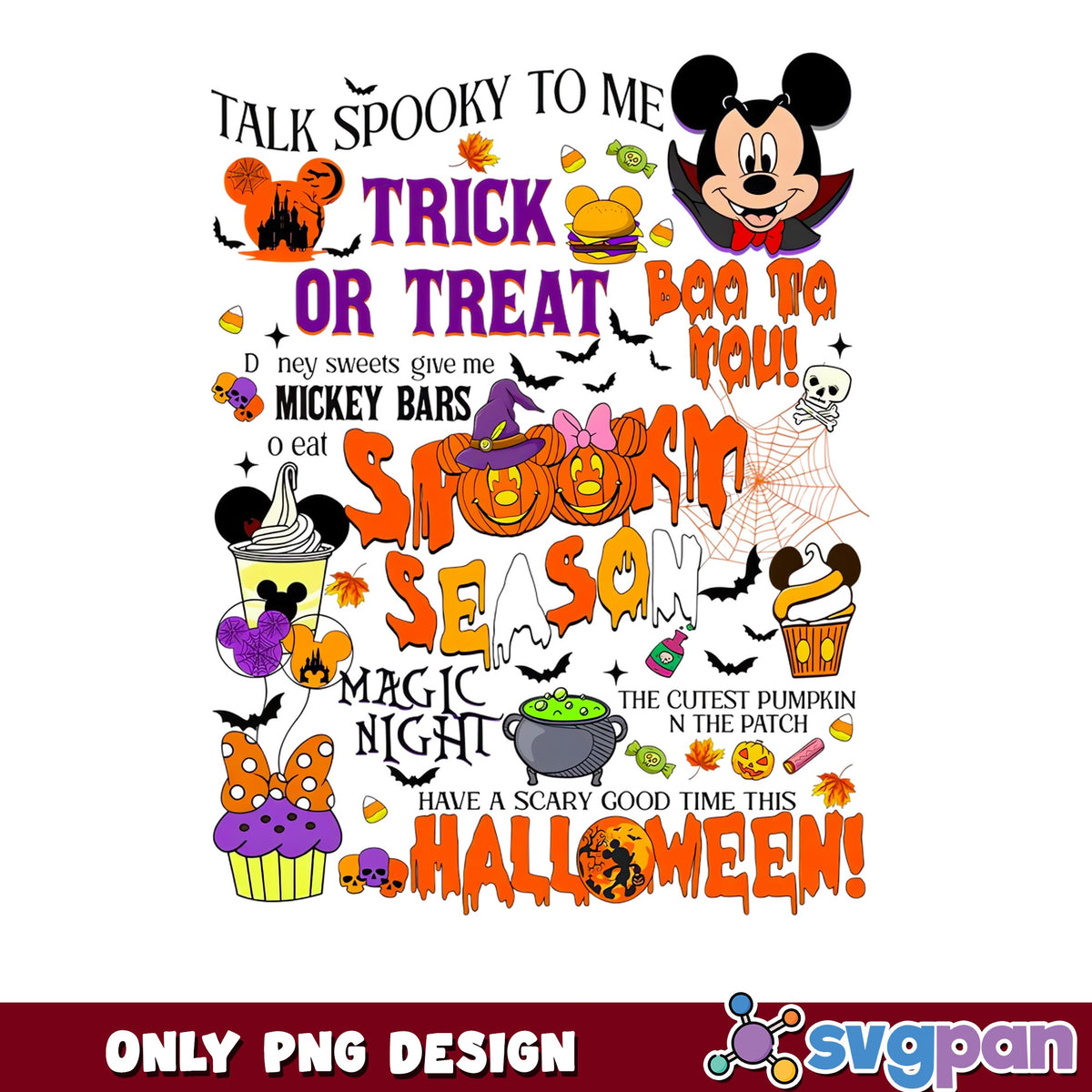 Mickey Mouse Halloween Spooky Season PNG, Trick Or Treat Disney, Magic