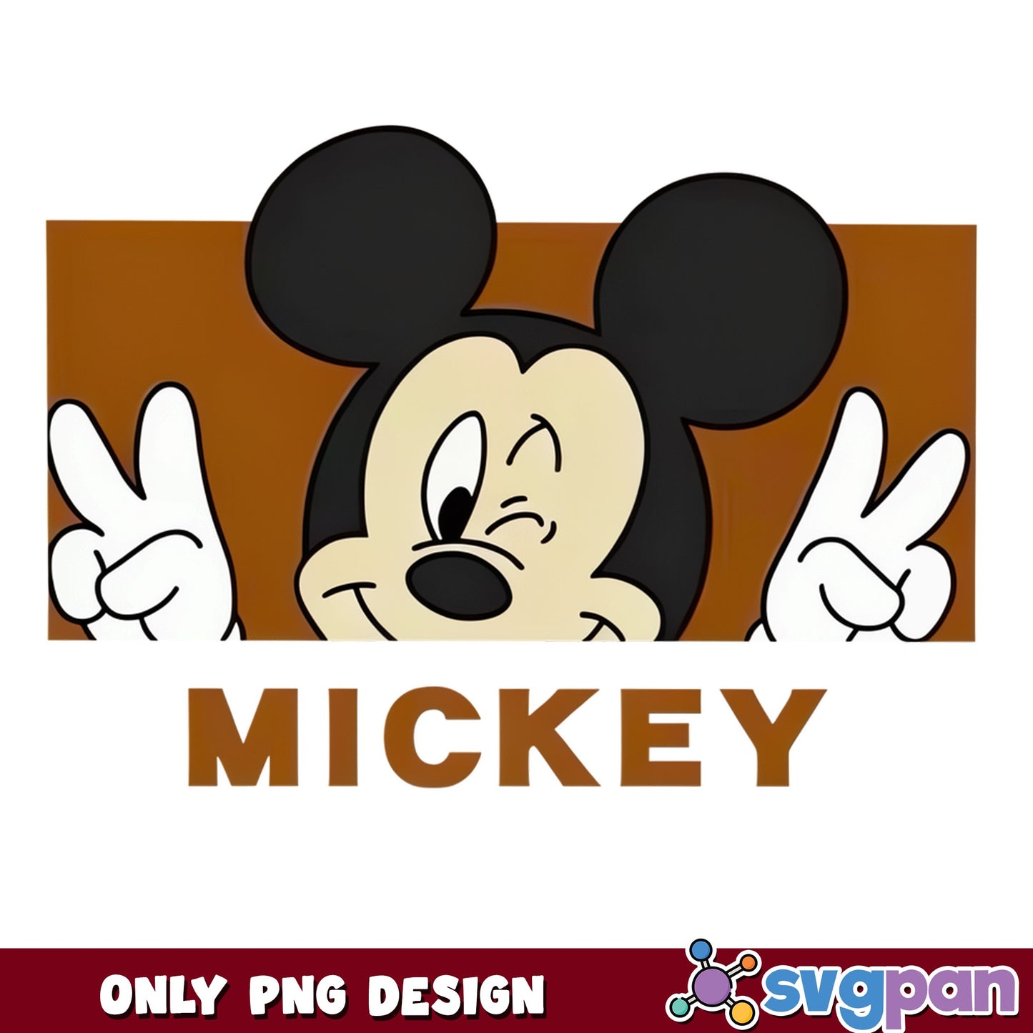 Mickey Mouse Peace Sign PNG, Disney Mickey PNG, Funny Mickey PNG