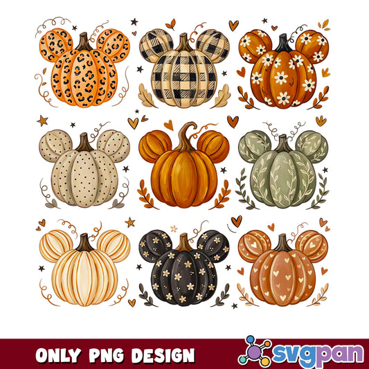 Mickey Mouse Pumpkin Halloween PNG, Disney Fall Clipart, Spooky PNG