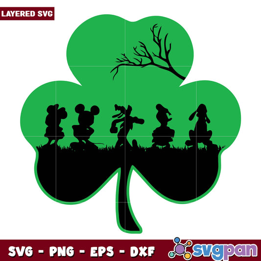 Mickey Mouse Shamrock svg, Disney characters svg, Digital Download