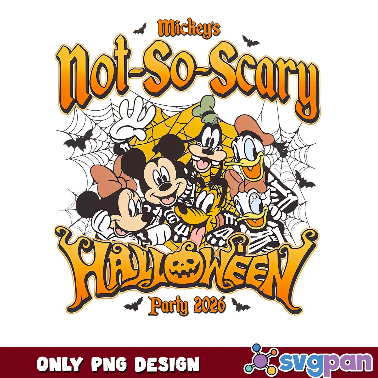 Mickey Not So Scary Halloween Party 2026 PNG, Goofy Donald, PNG