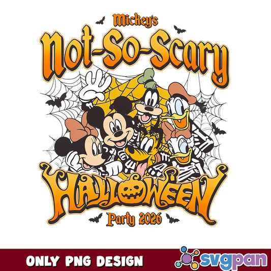 Mickey Not So Scary Halloween Party 2026 PNG, Goofy Donald, PNG