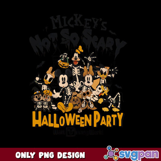 Mickey Not So Scary Halloween Party PNG, Disney PNG, Halloween PNG