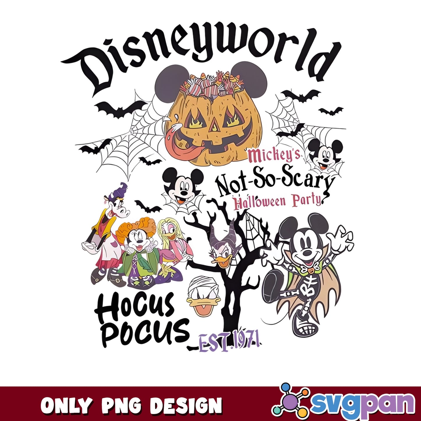 Mickey Not So Scary Halloween Party PNG, Disneyworld PNG, Hocus Pocus PNG
