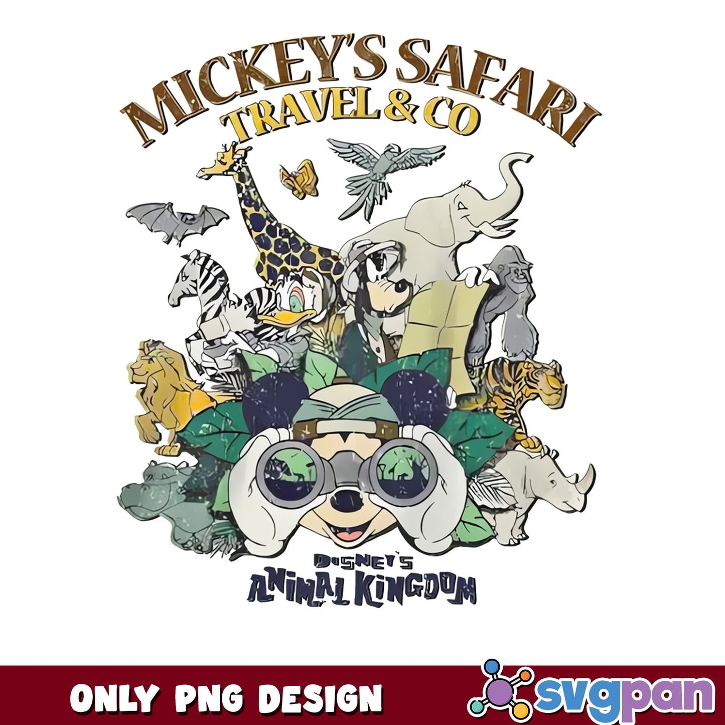 Mickey Safari Animal Kingdom PNG, Disney Trip PNG, Mickey Mouse PNG