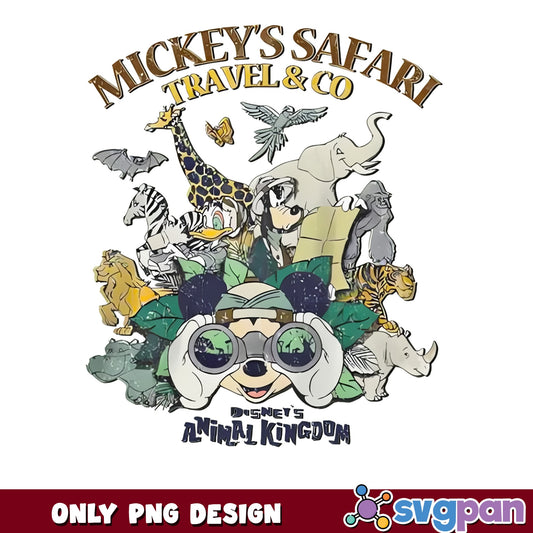 Mickey Safari Animal Kingdom PNG, Disney Trip PNG, Mickey Mouse PNG