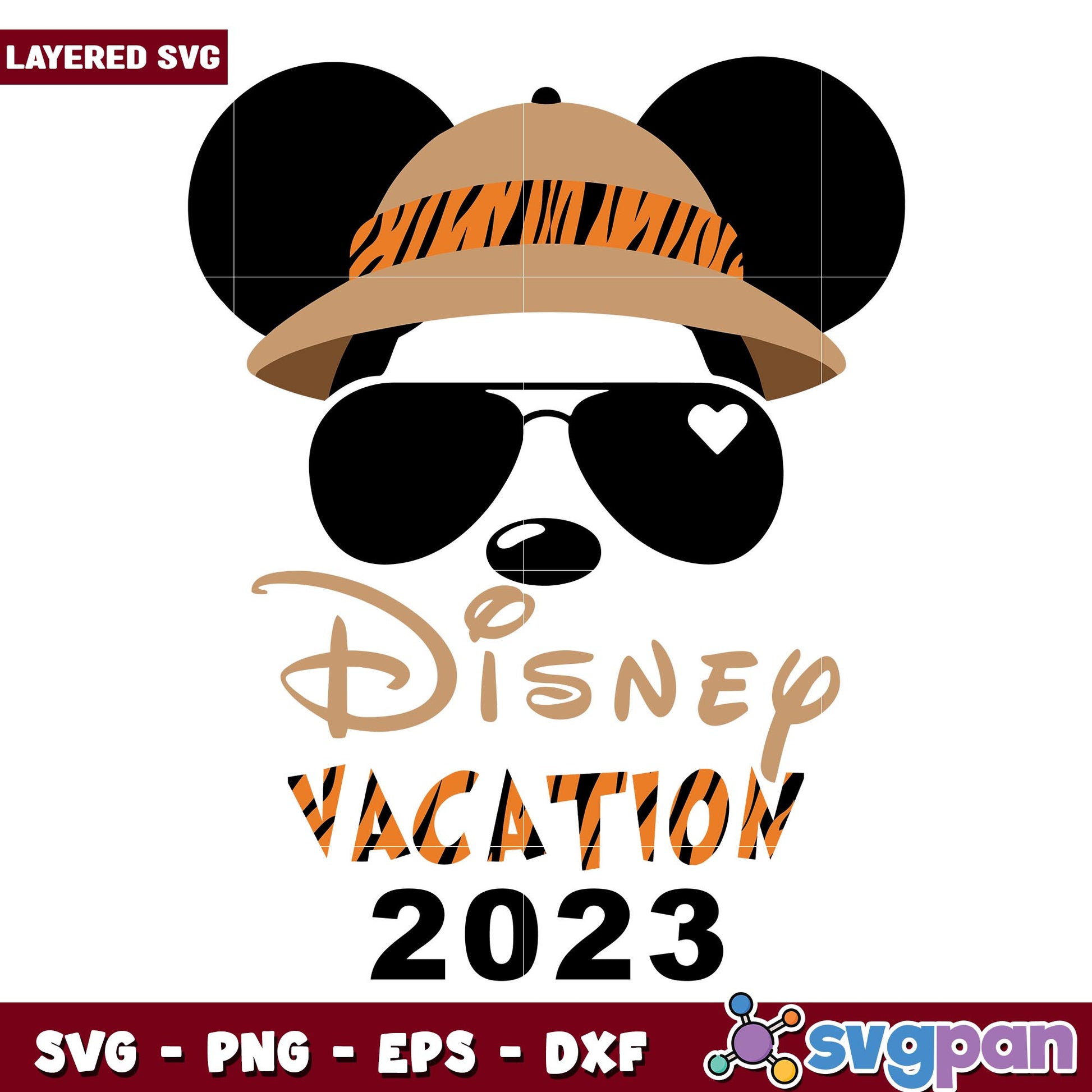 Mickey Safari Hat svg, Disney characters svg, Digital Download 