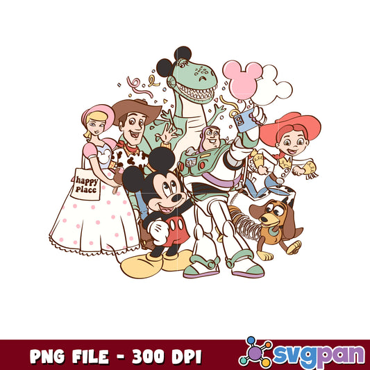 Mickey & Toy Story Friends PNG