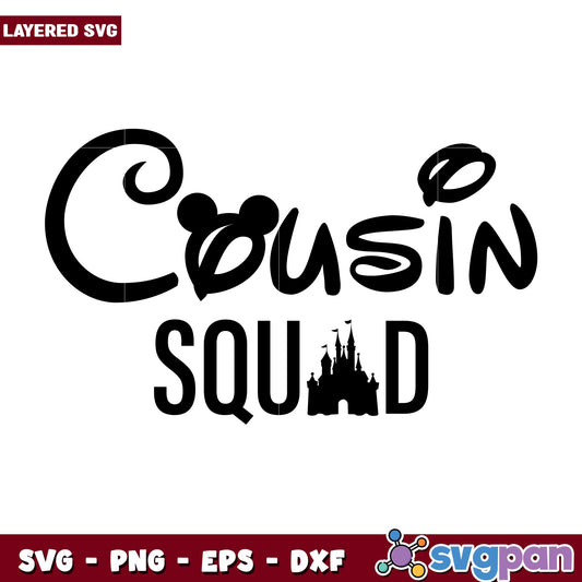 Mickey cousin squad svg, Disney characters svg, Digital Download