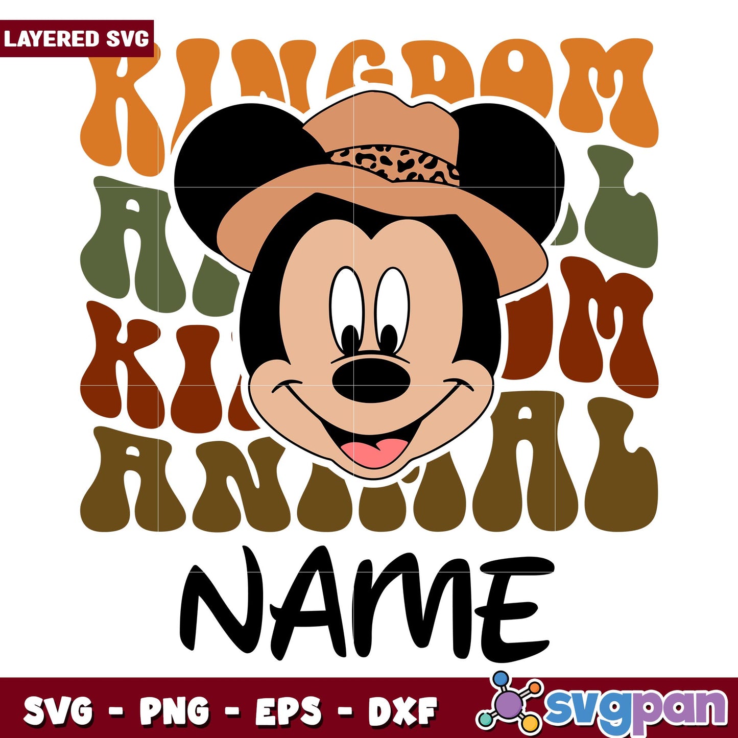Mickey disney head animal kingdom boy svg, Disney characters svg, Digital Download