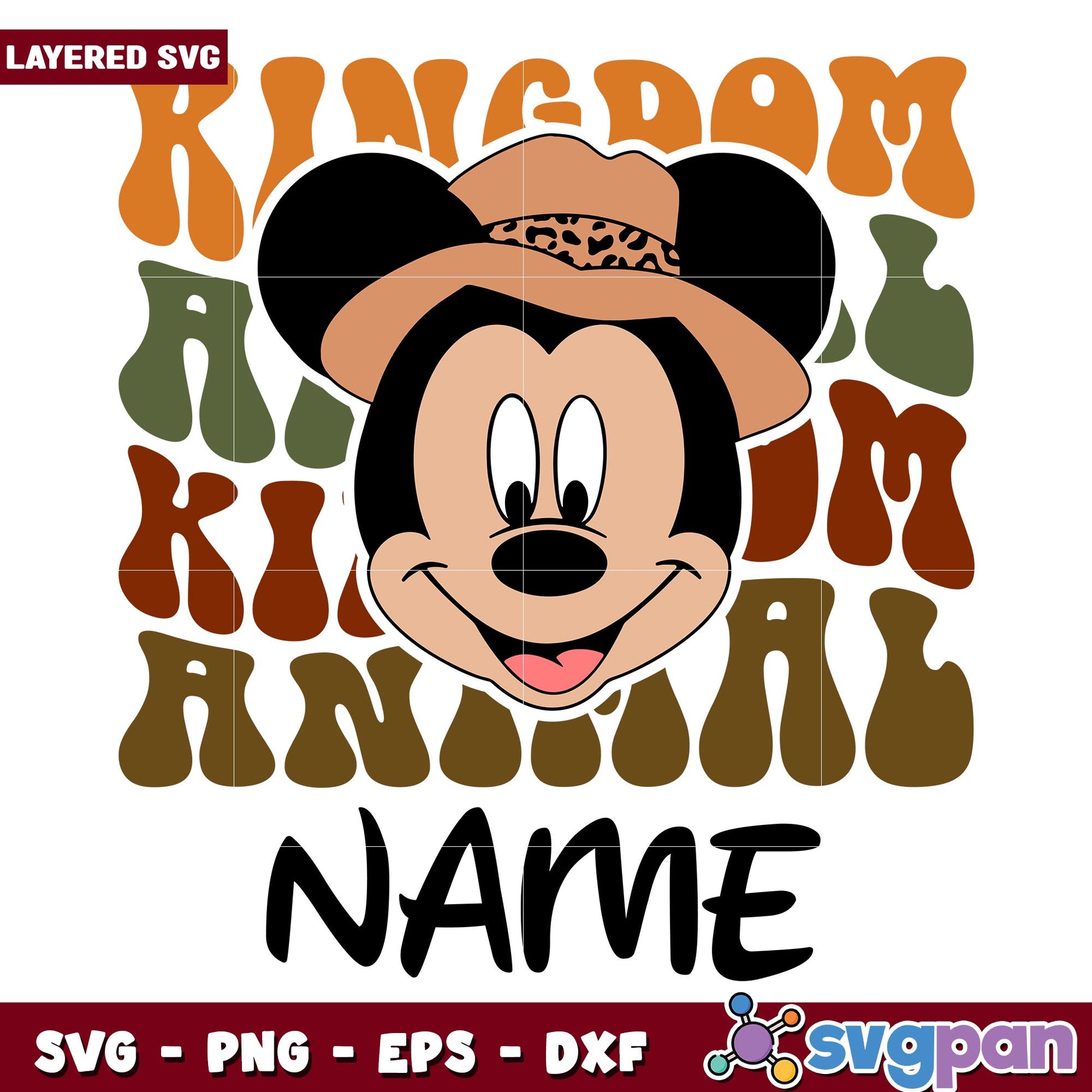 Mickey disney head animal kingdom boy svg, Disney characters svg, Digital Download