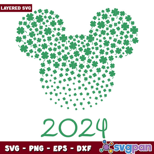 Mickey head Disney St Patricks Day svg, Disney characters svg, Digital Download