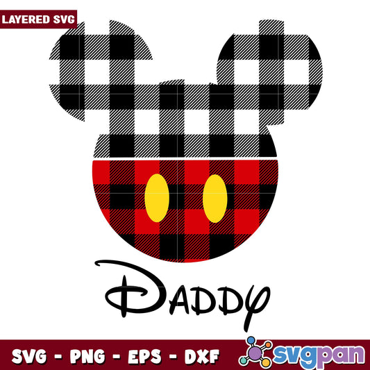 Mickey head disney Daddy svg, Disney characters svg, Digital Download