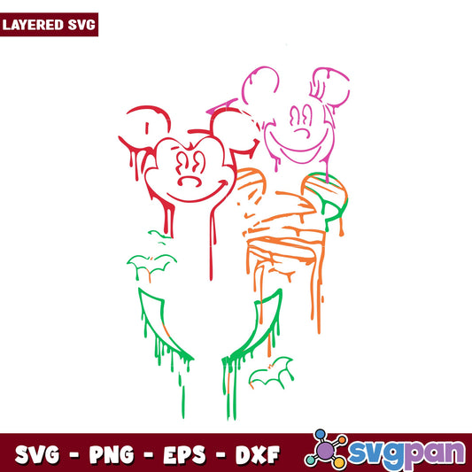 Mickey line svg, Disney characters svg, Digital Download