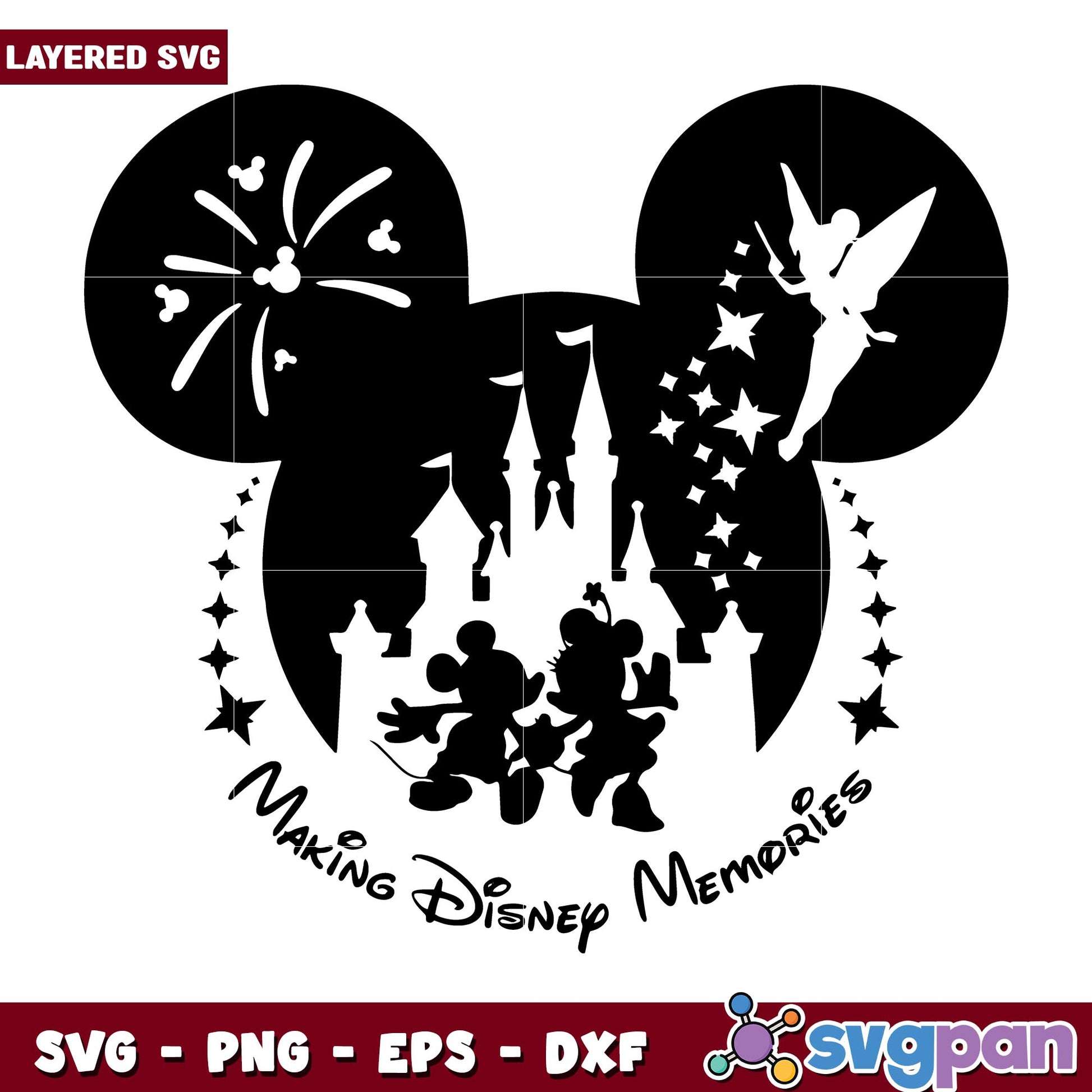 Mickey making disney memories  svg, Disney characters svg, Digital Download 