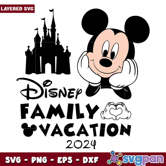 Mickey mouse Disney Family Vacation 2024 svg, Disney characters svg, Digital Download