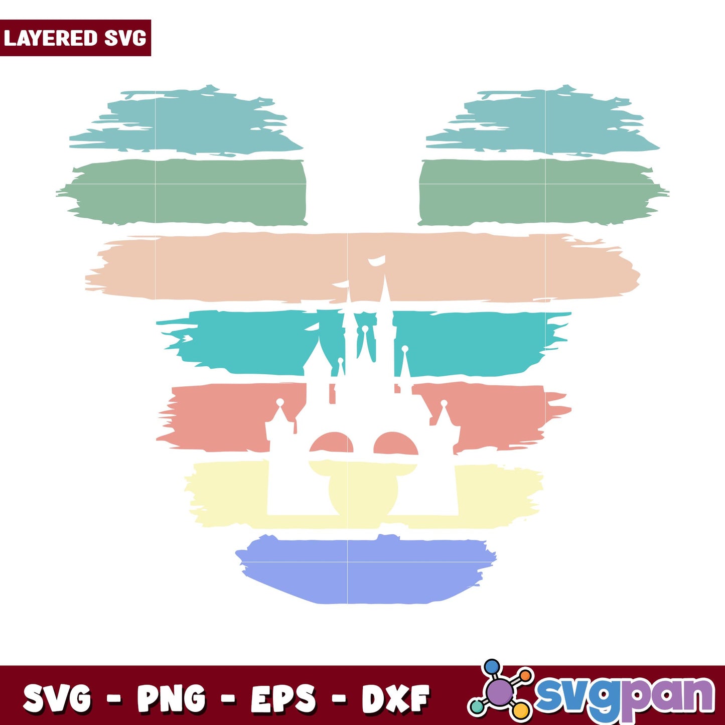Mickey mouse castle svg, Disney characters svg, Digital Download