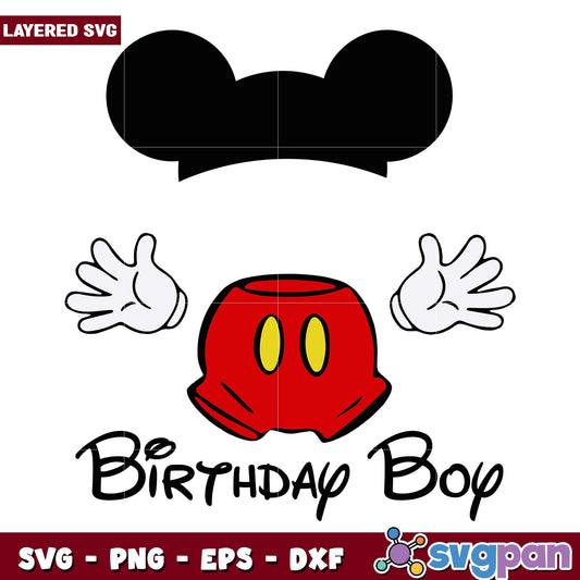 Mickey mouse disney birthday boy svg, Disney characters svg, Digital Download