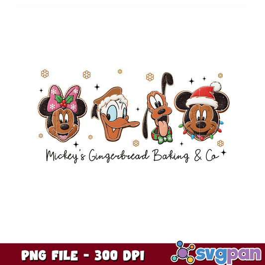 Mickey_s Gingerbread Baking and co png, christmnas bell png, christmas songs png