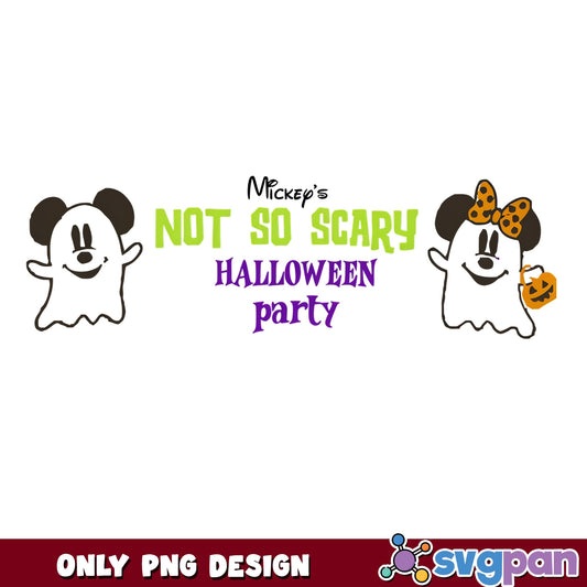 Mickey's Not So Scary Halloween Party PNG, Disney Ghost PNG, Mickey Minnie PNG