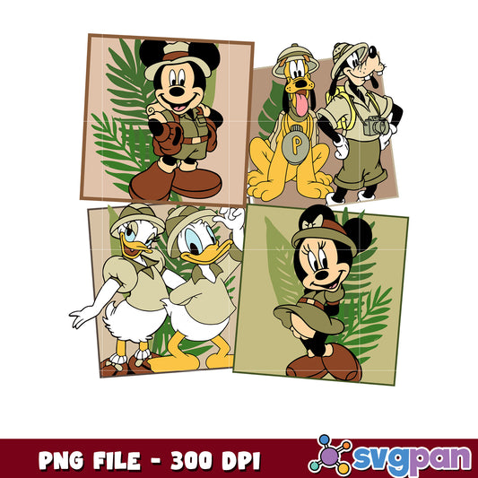 Mickey's friends camping png, disney cartoons png, disney png