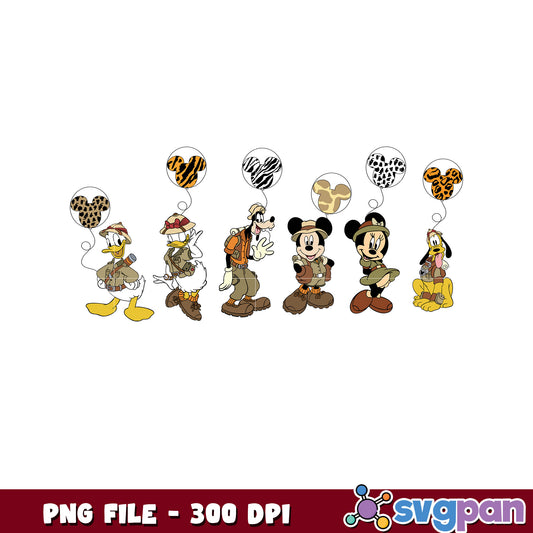 Mickey's friends camping png, disney outdoor adventure png, mickey mouse nature trip png