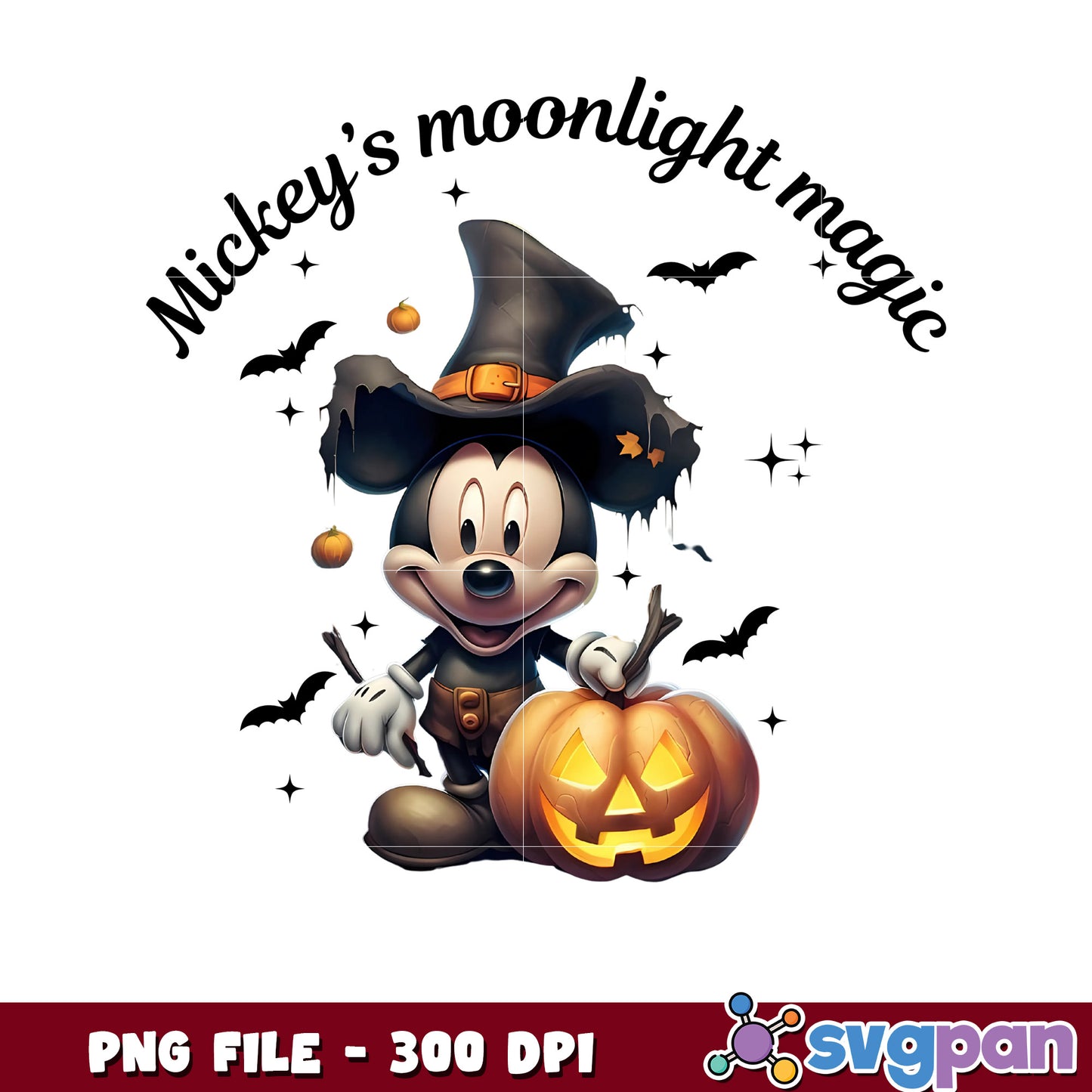 Mickey's moonlight magic png, halloween png, halloween cartoon png