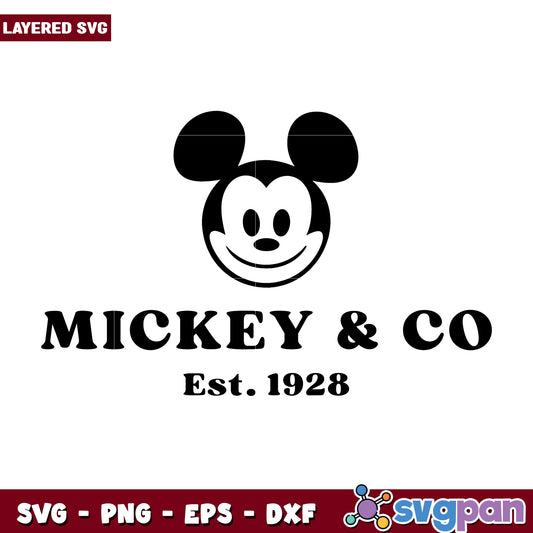 Mickey and Co SVG File Established in 1928 Classic Design