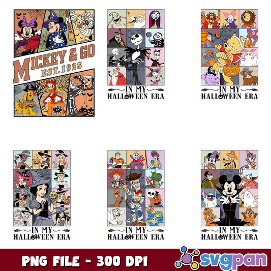 Mickey and Friends Halloween Clipart Bundle PNG