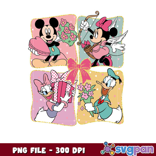 Mickey and Friends Valentine PNG File, Celebrate love and joy