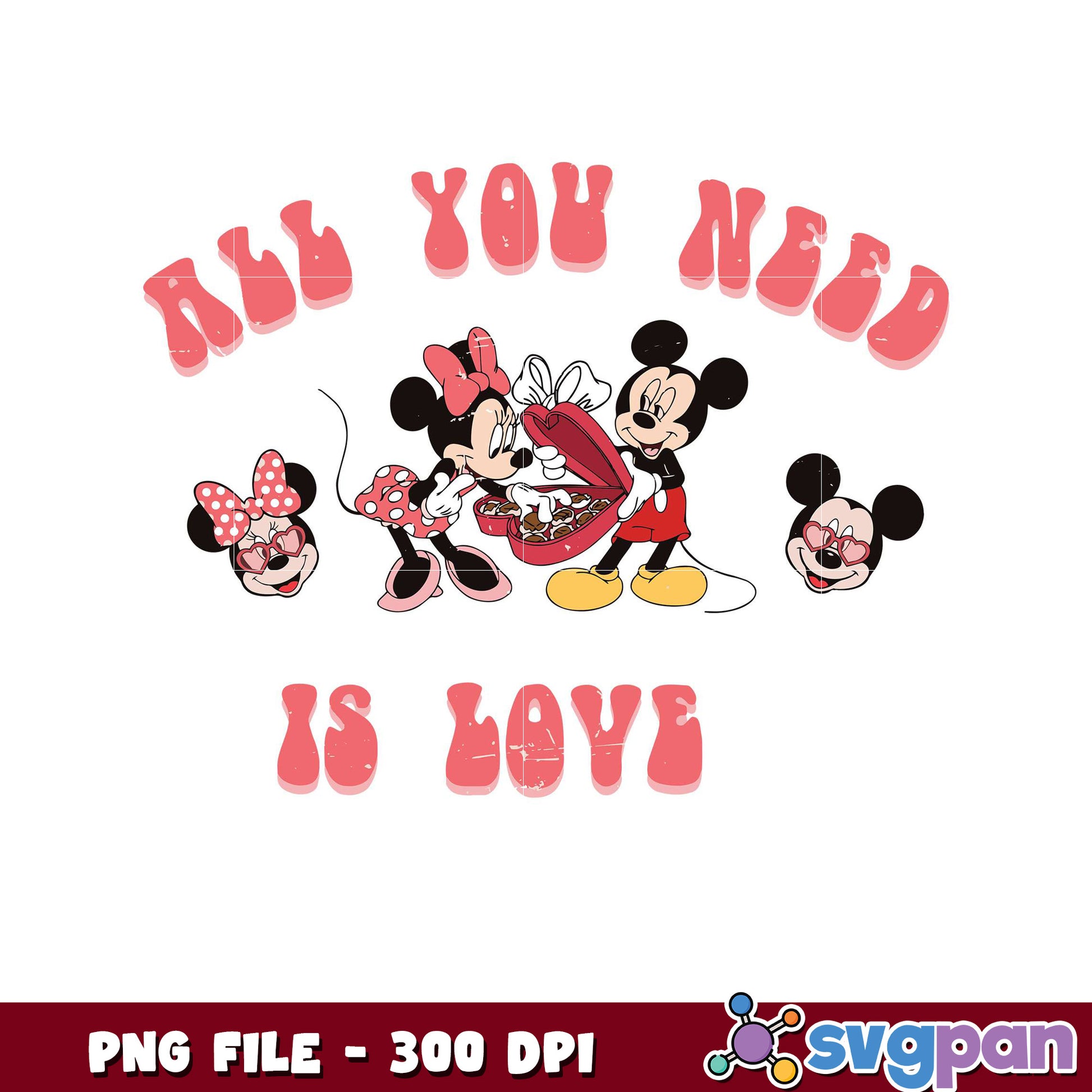 Mickey and Minnie Love Design for Gifts and Home Decor