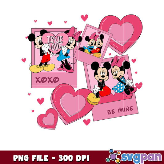 Mickey and Minnie Love Photo Collection, cute PNG design
