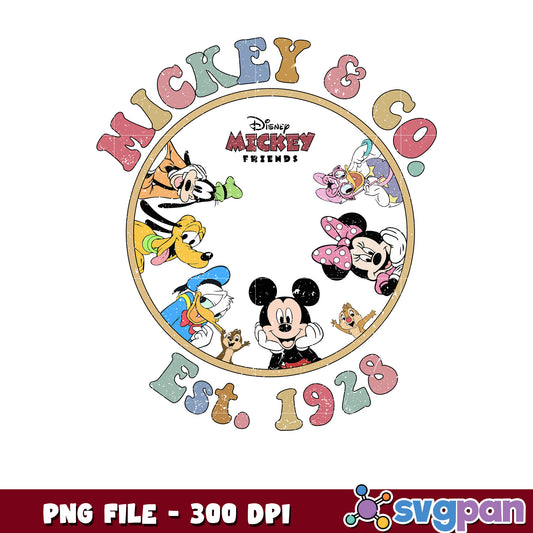 Mickey and co est 1928 png, disney cruise png, disney store png