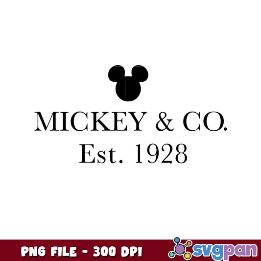 Mickey and co est 1928 png, disney tickets png, disney design png