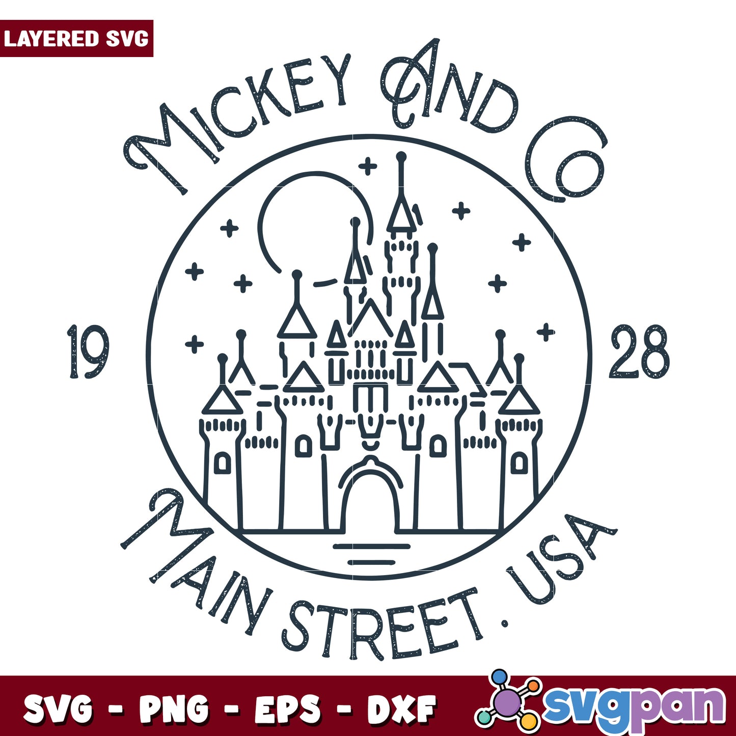 Mickey and co main street usa  svg, mickey friends svg, disney vacation  svg