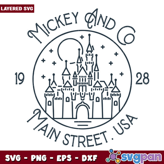 Mickey and co main street usa  svg, mickey friends svg, disney vacation  svg