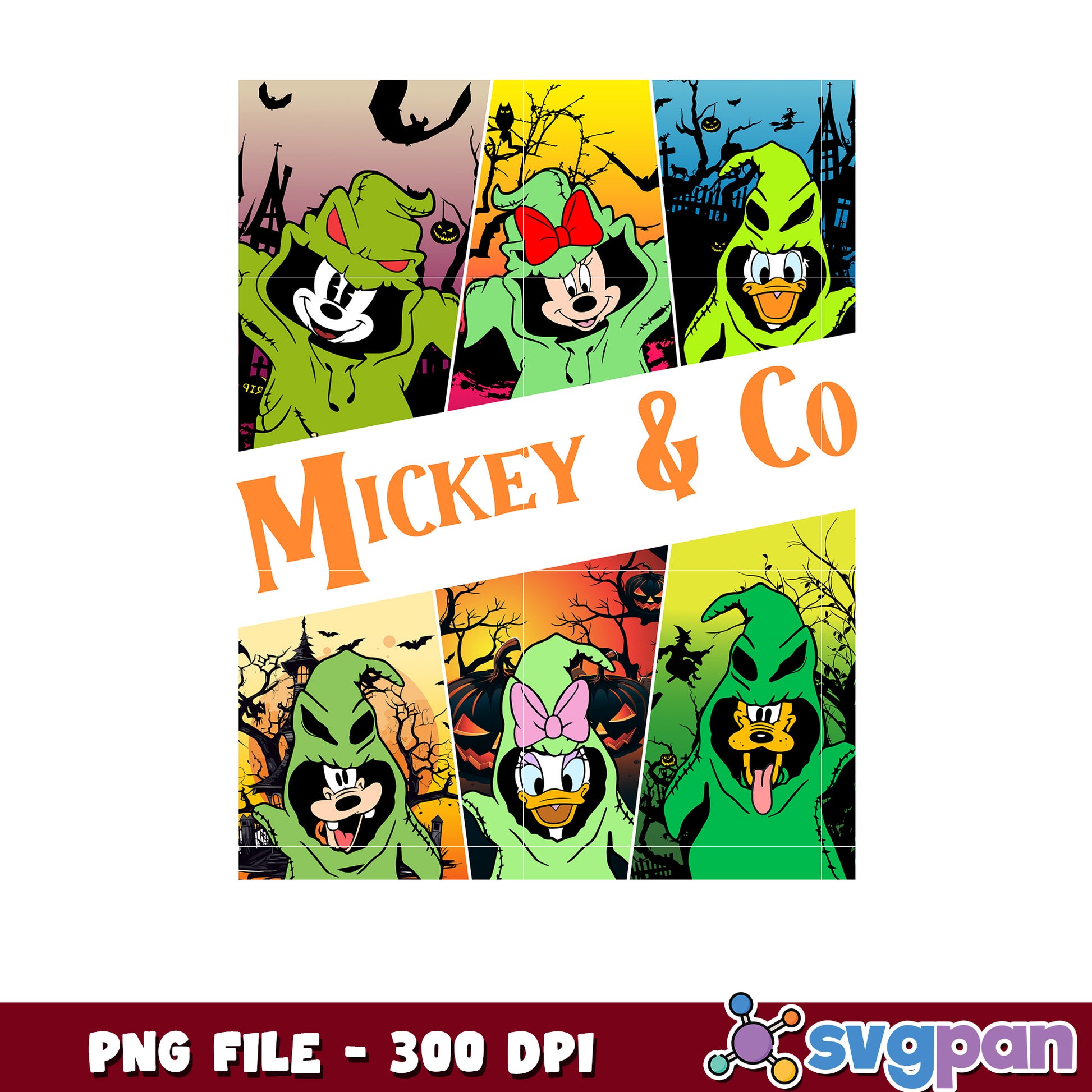 Mickey and co oogie png, halloween oogie boogie png, halloween toys png