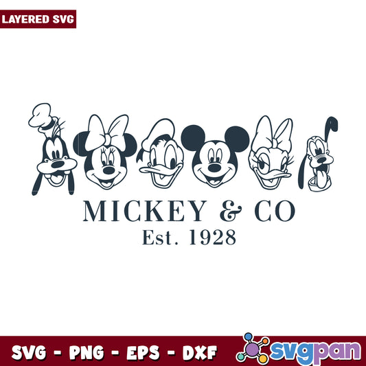 Mickey and co svg, disney mickey svg, disneyland svg