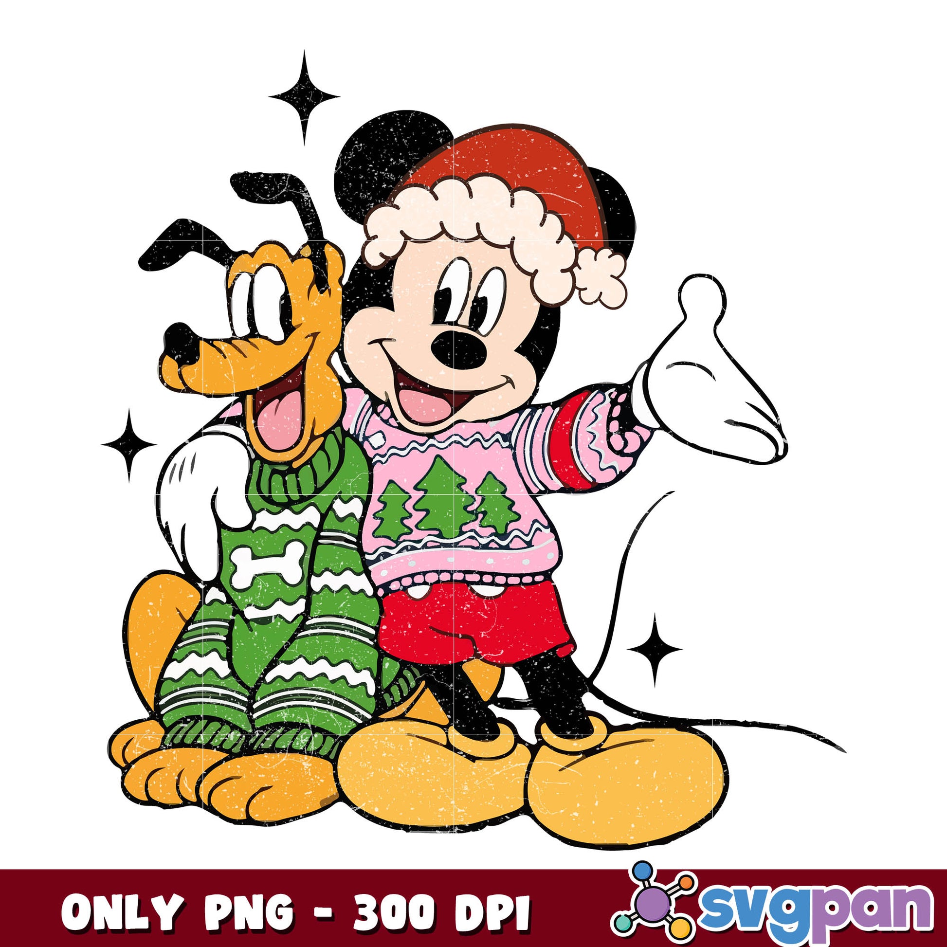 Mickey and friends christmas png