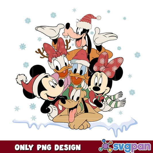 Mickey and friends disney christmas png