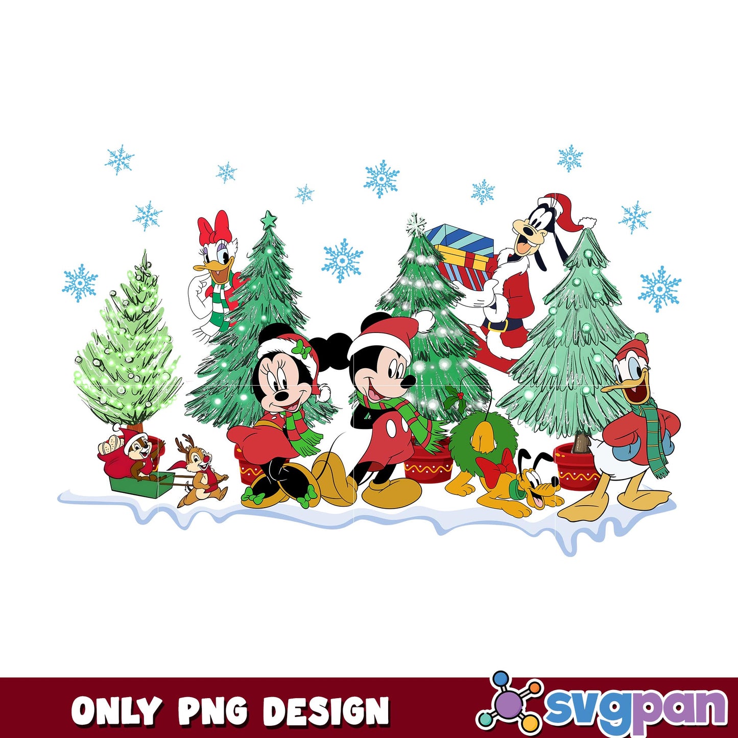 Mickey and friends hat christmas png