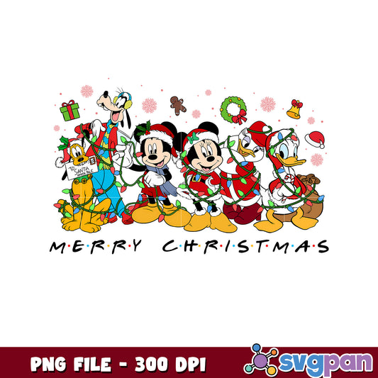 Mickey and friends png, christmas png, cartoon characters​ ​png